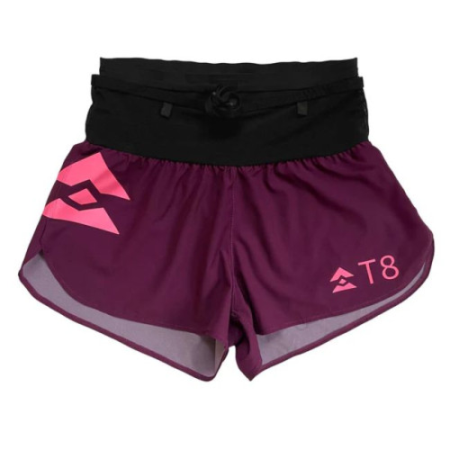 T8 Women's Sherpa Shorts - Burgundy
